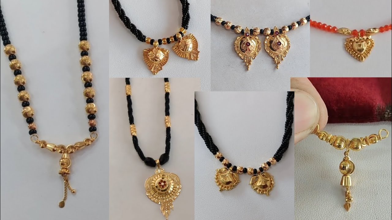 Latest gold short mangalsutra designs with weight and price || light weight mangalsutra designs