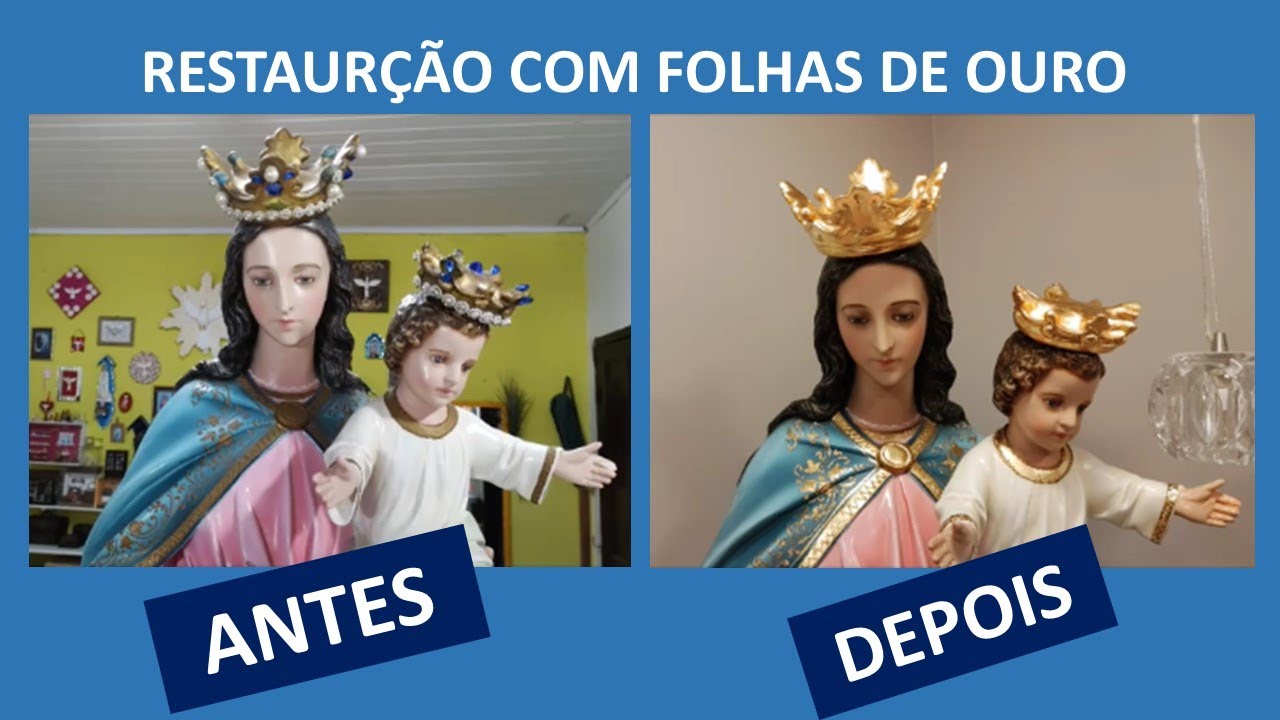 Restauração com folhas de ouro