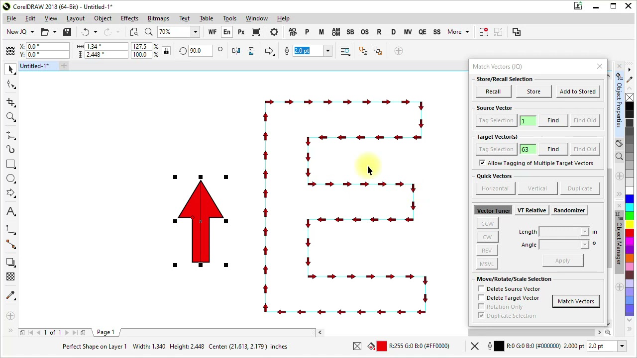 CorelDRAW macros: Circles on Curves + Match Vectors