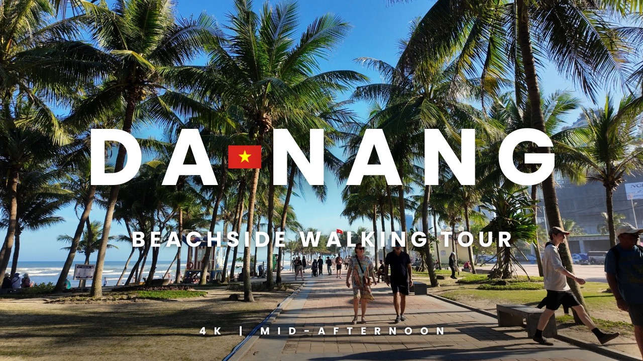 Late Afternoon at Da Nang Beach Boardwalk | Walking Tour