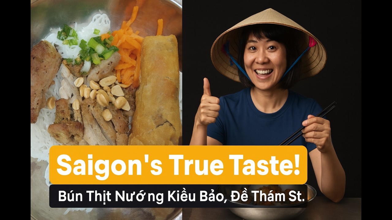 Откройте для себя настоящий вкус Сайгона в Bun Thit Nuong Kieu Bao 🇻🇳 | Жареная свиная лапша, ули...