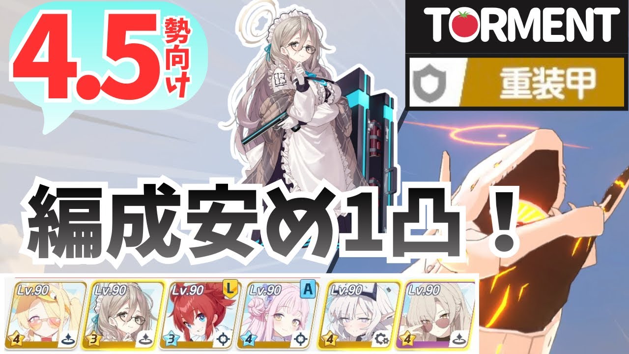 【ブルアカ】4.5勢向け！総力戦ビナーTorment屋外　39,293,520