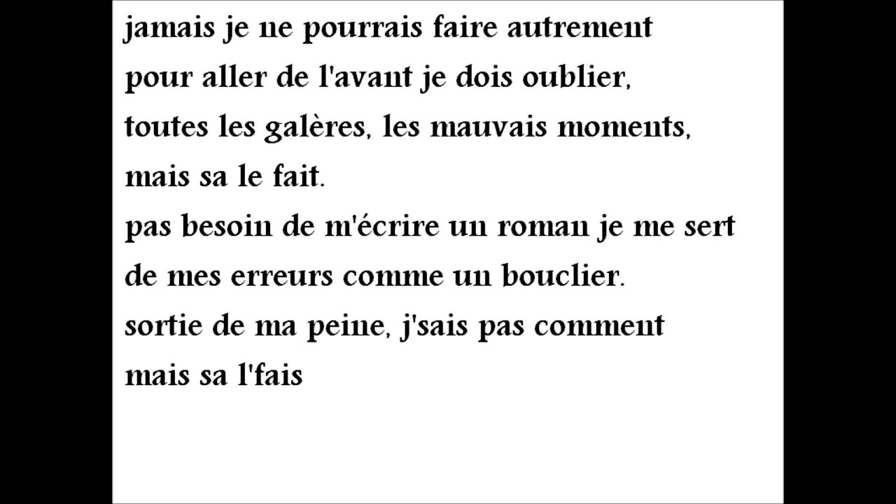 Moker J'trace ma route - Parole