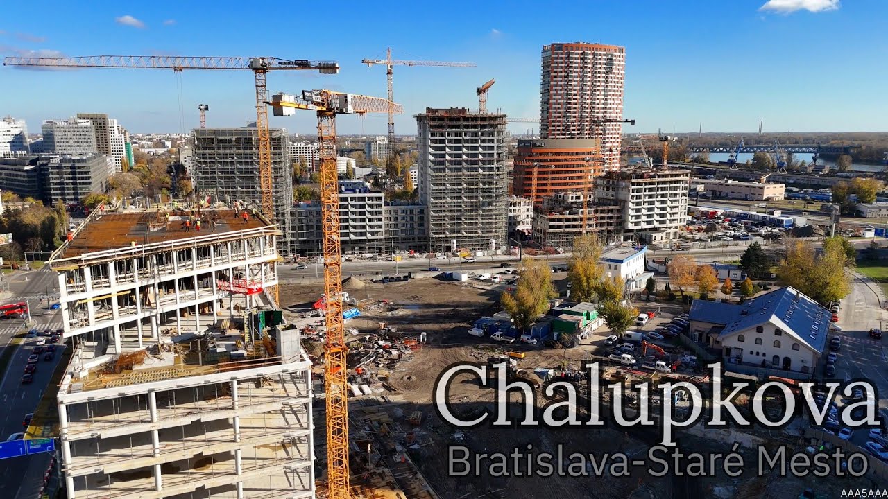 Pohľad na výstavbu projektu Chalupkova v Bratislave  11/2025