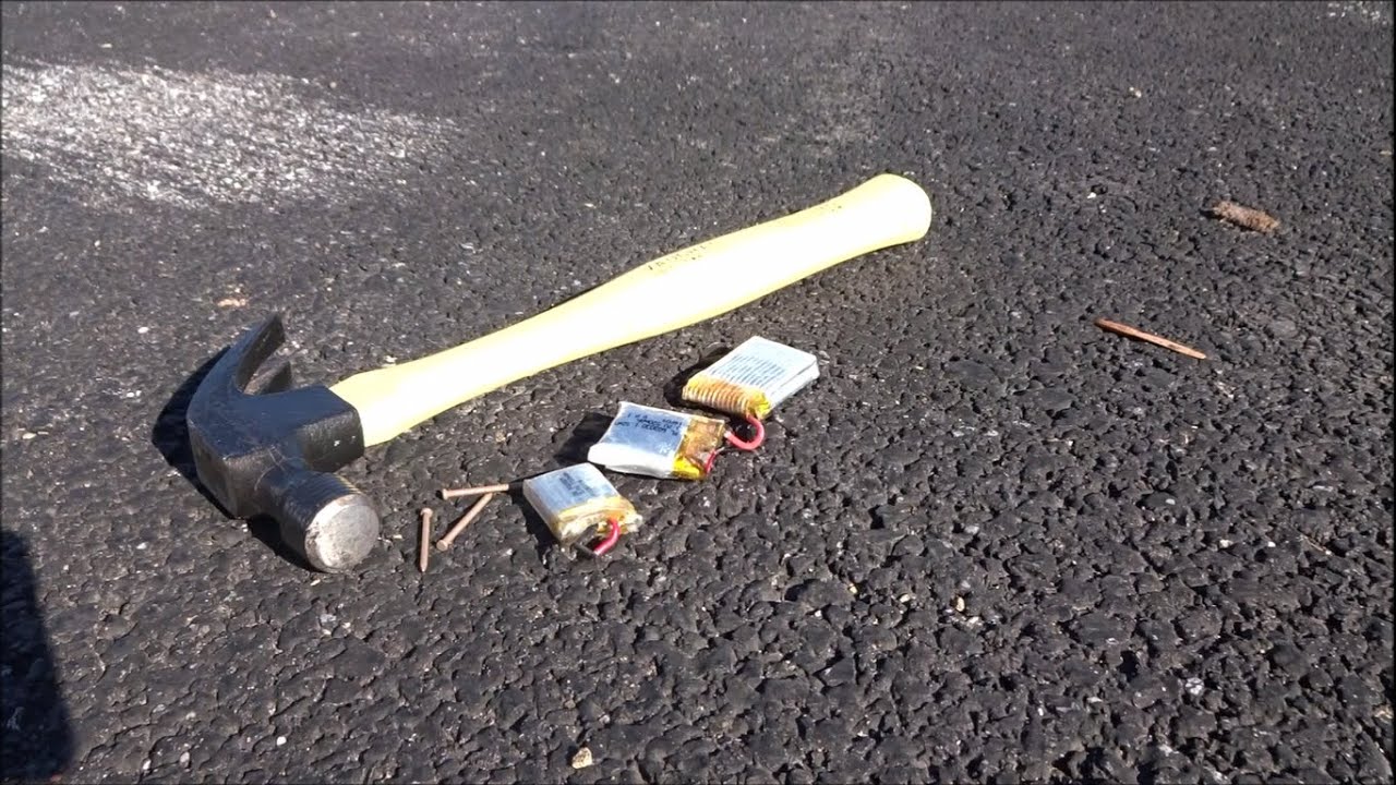 Puncturing LiPos to Test the Saltwater Method