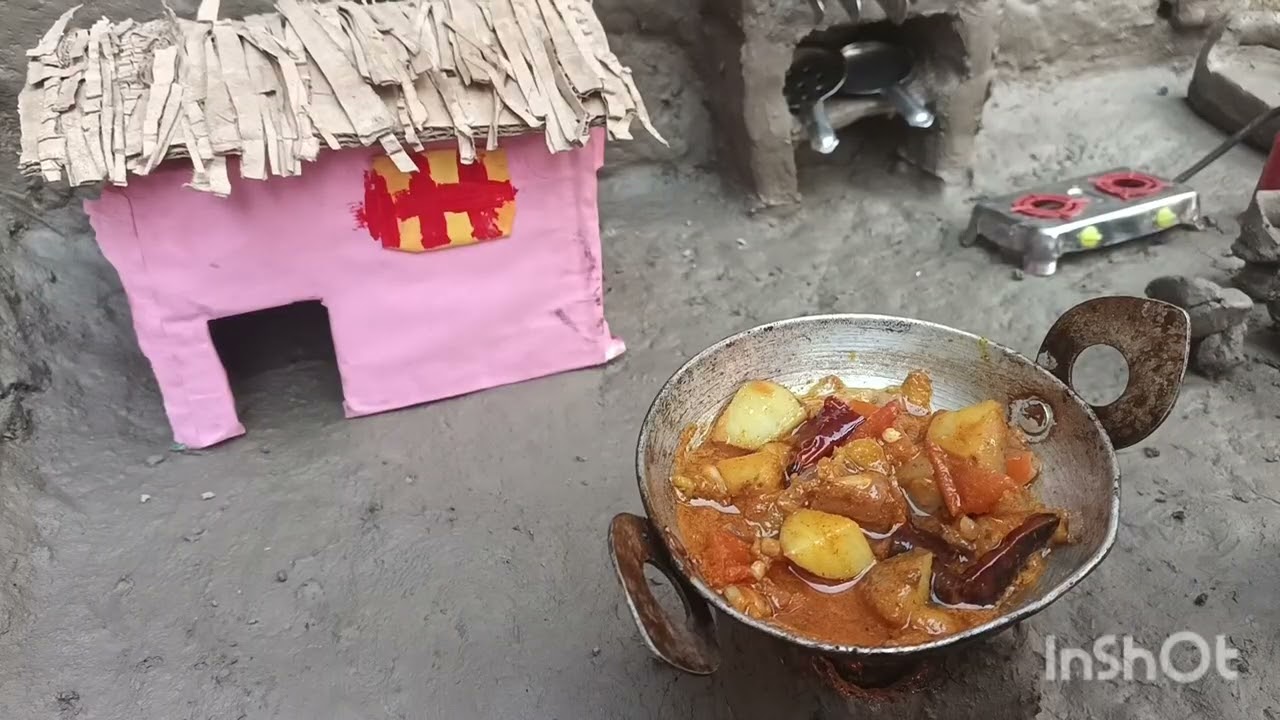 Miniature food👉👉👉👉👉aloo sabji Puri