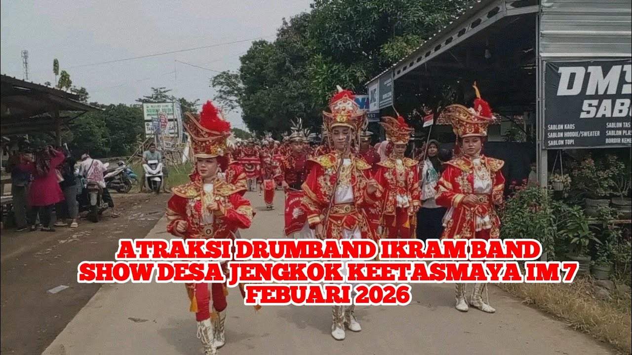 🔴LIVE ATRAKSI  DRUMBAND IKRAM BAND  SHOW DESA JENGKOK 7 FEBUARI 2026