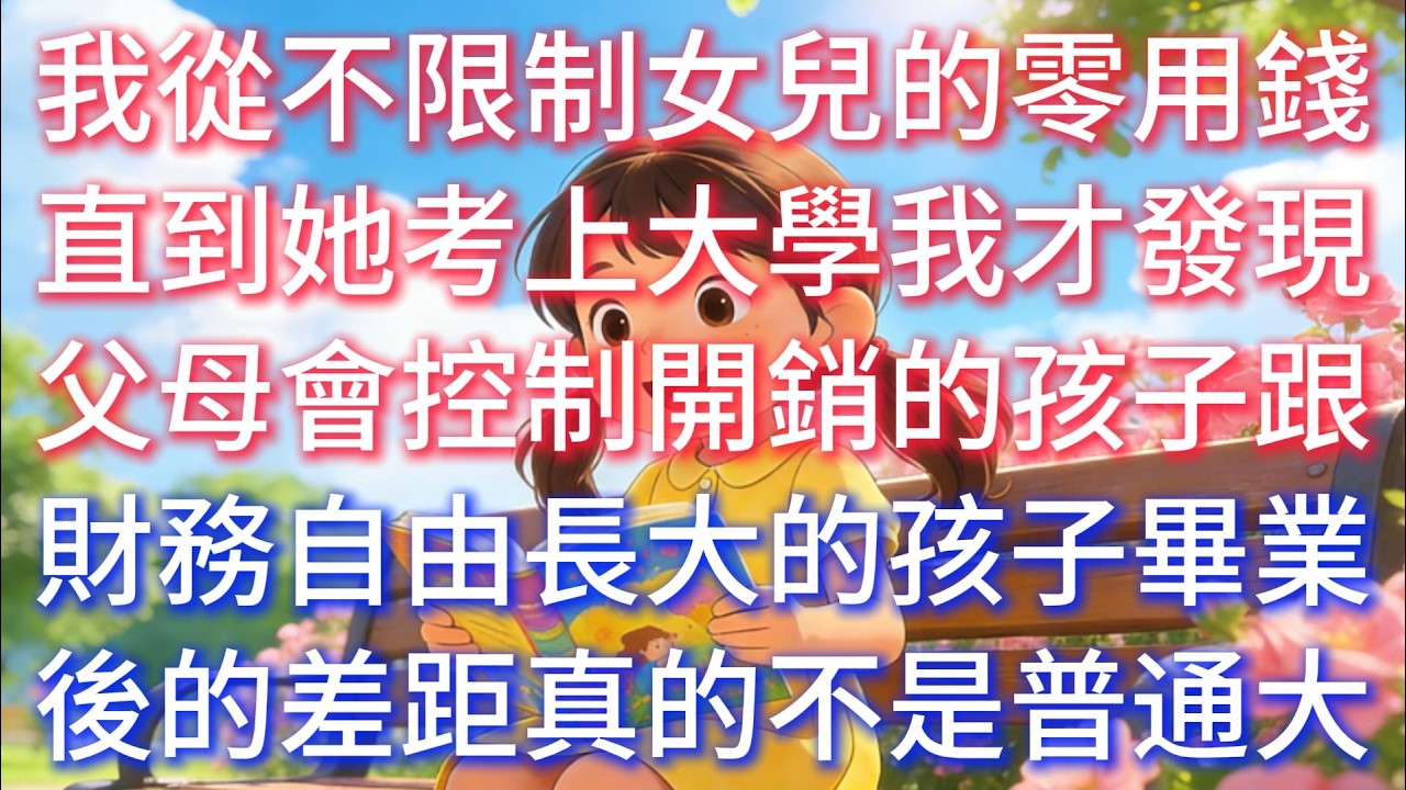 我從不限制女兒的零用錢，直到她考上大學，我才發現：父母會控制開銷的孩子，跟財務自由長大的孩子，畢業後的差距真的不是普通大。
