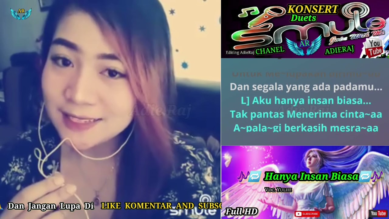 Hanya Insan Biasa - Arief & Yollanda (Official Video Karaoke Smule) Duet Tanpa Vokal. Pria