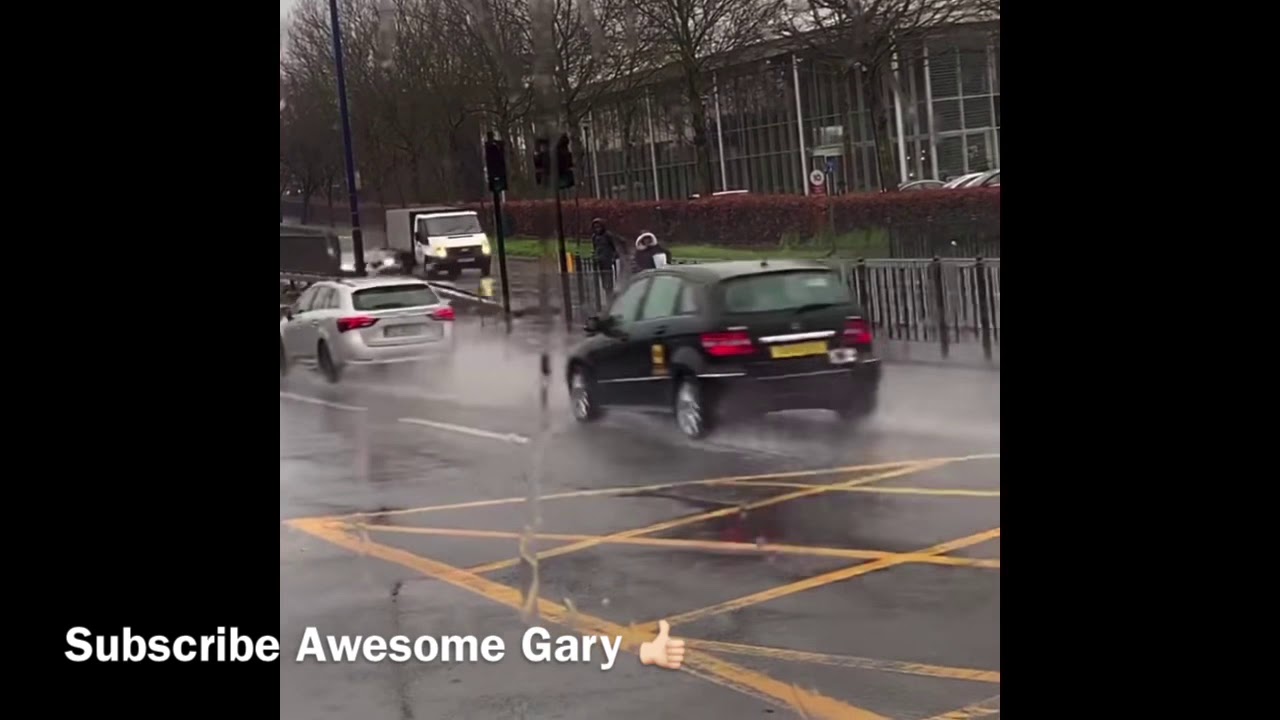 Splashed crossing road😂😂😂