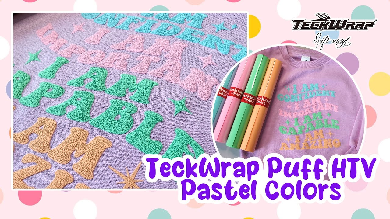 Teckwrap Pastel Puff  Heat Transfer Vinyl | DIY Craft Tutorial