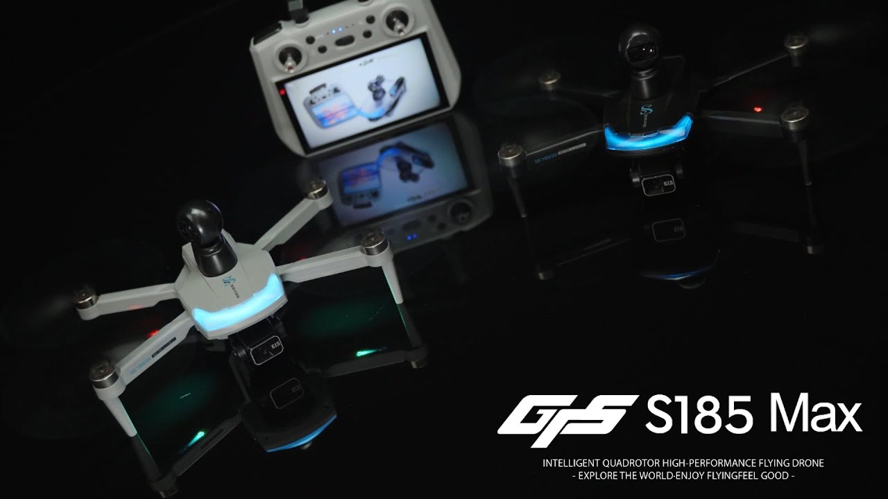 S185 GPS Smart Positioning Three-Axis Gimbal Drone Four-Way Obstacle Avoidance 7.2-Inch Screen