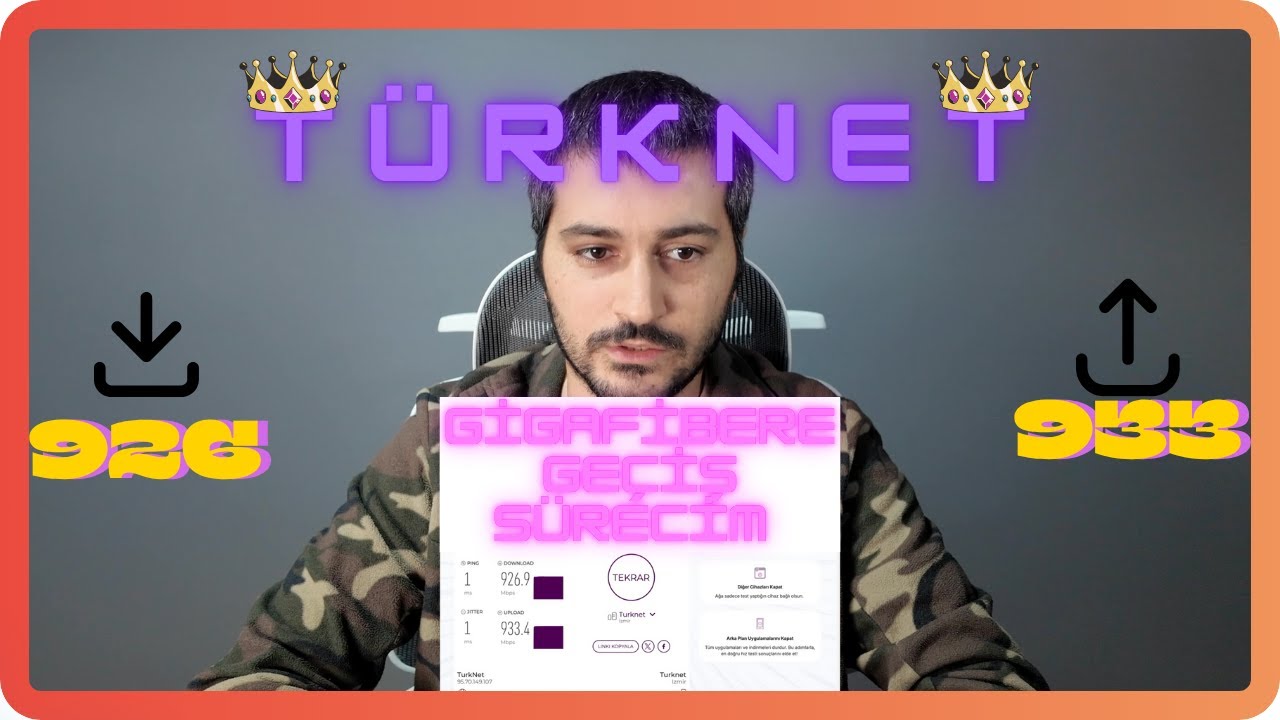 T&uuml;rknet Gigafibere Ge&ccedil;iş S&uuml;recim - 930 upload 926 download