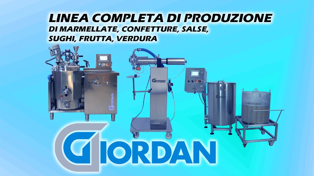 LINEA di CONFEZIONAMENTO PROFESSONALE di VASETTI di MARMELLATA. Conserva al meglio le CONFETTURE .