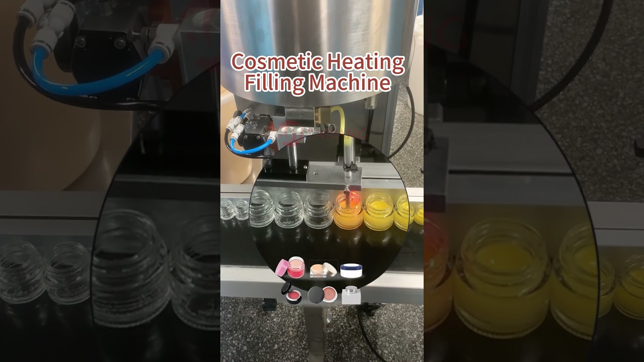 Cosmetic heating filling machine. #fillingmachine #cosmeticfillingmachine # Cream #factory #fyp