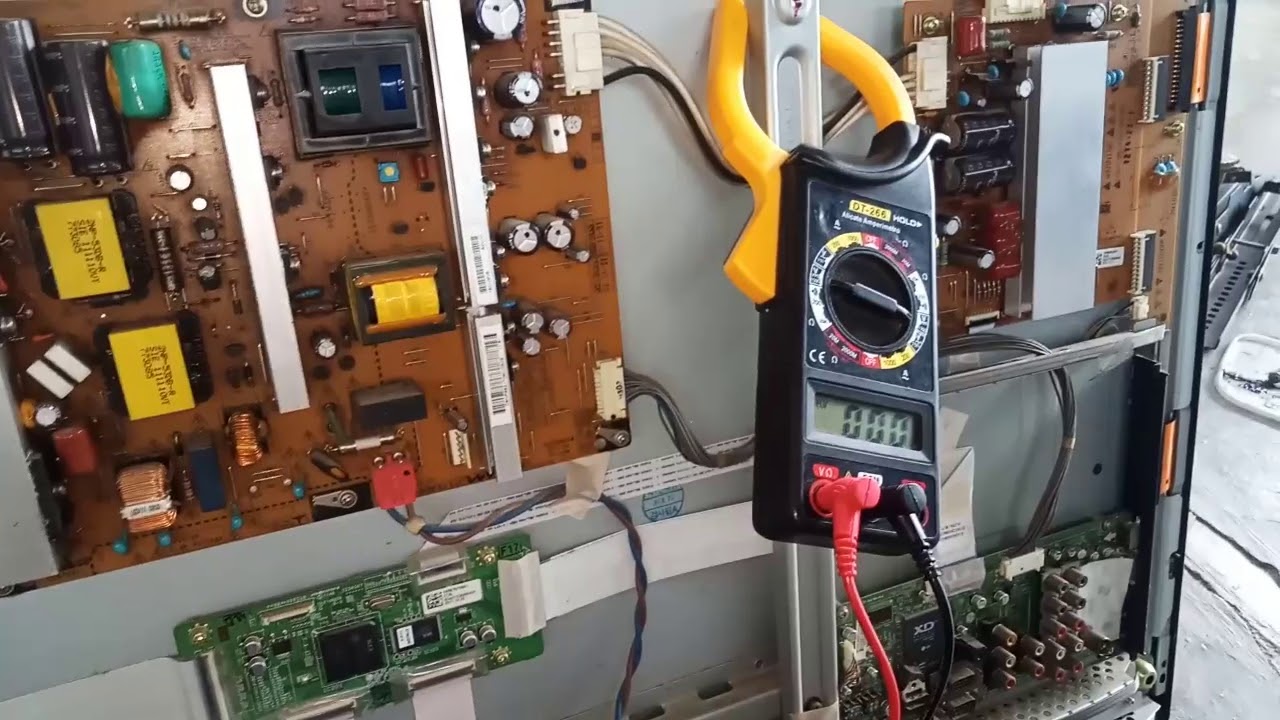 cara mudah perbaiki tv plasma 42pt350r.mati total part 1