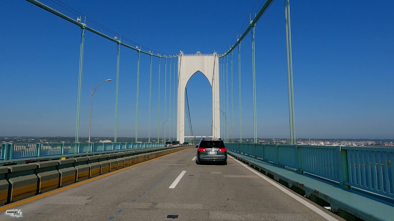 Driving to Newport, RI | Jamestown Verrazzano Bridge | Newport Bridge | 4K