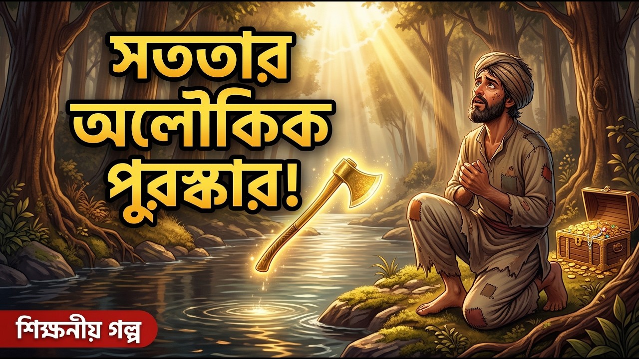 সততার অকল্পনীয় পুরস্কার | নিঃস্ব কাঠুরিয়ার সততার গল্প | Islamic Moral Story #শিক্ষণীয়গল্প