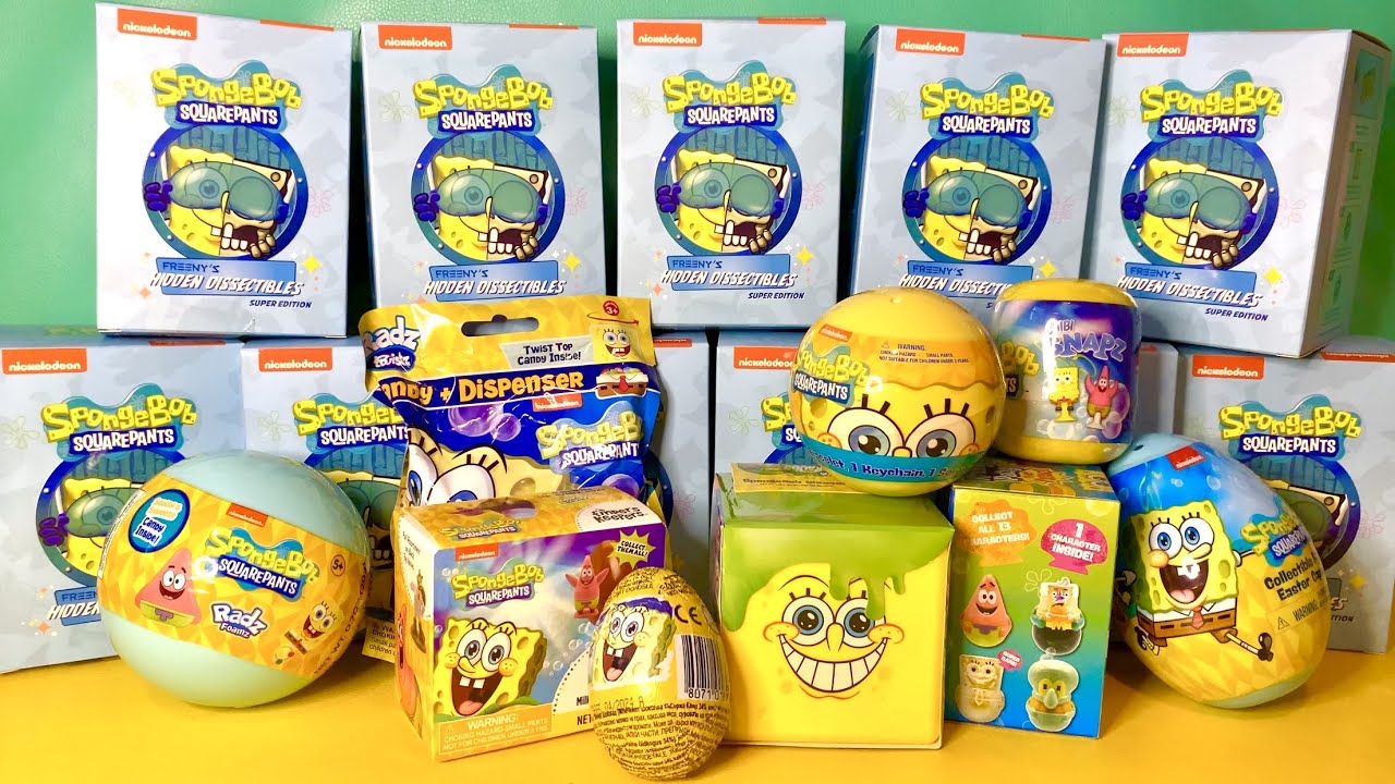 ASMR Spongebob Surprise Toys Collection Unboxing / POP MART Blind Boxes DISSECTIBLES