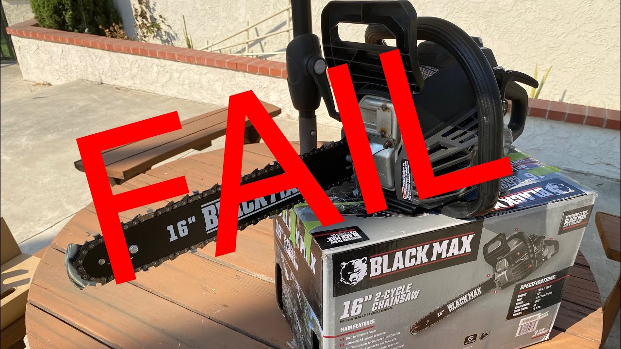 BlackMax Chainsaw Fail @thelefthandedshooter99