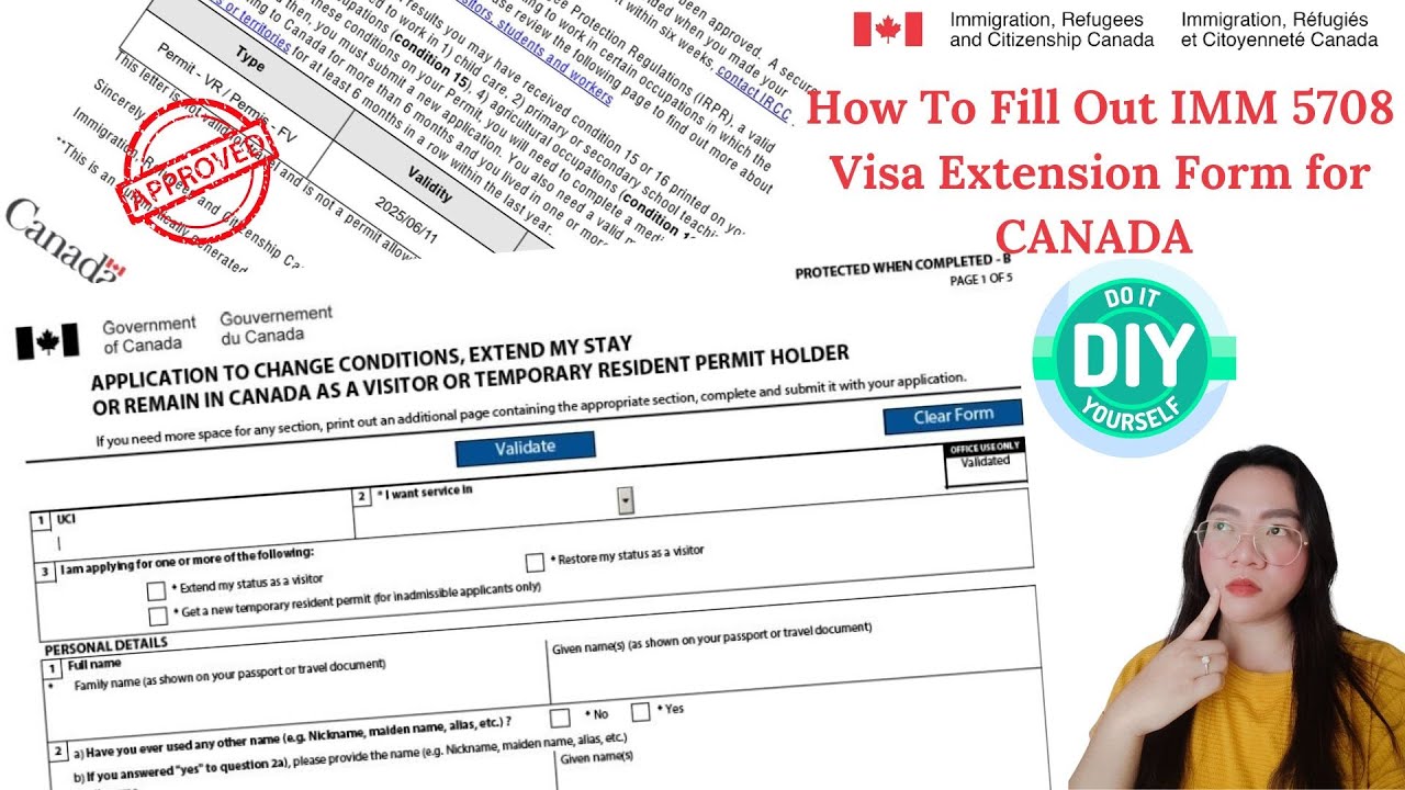 How to fill out IMM5708 form for Canadian Visitor Visa Extension (DIY)
