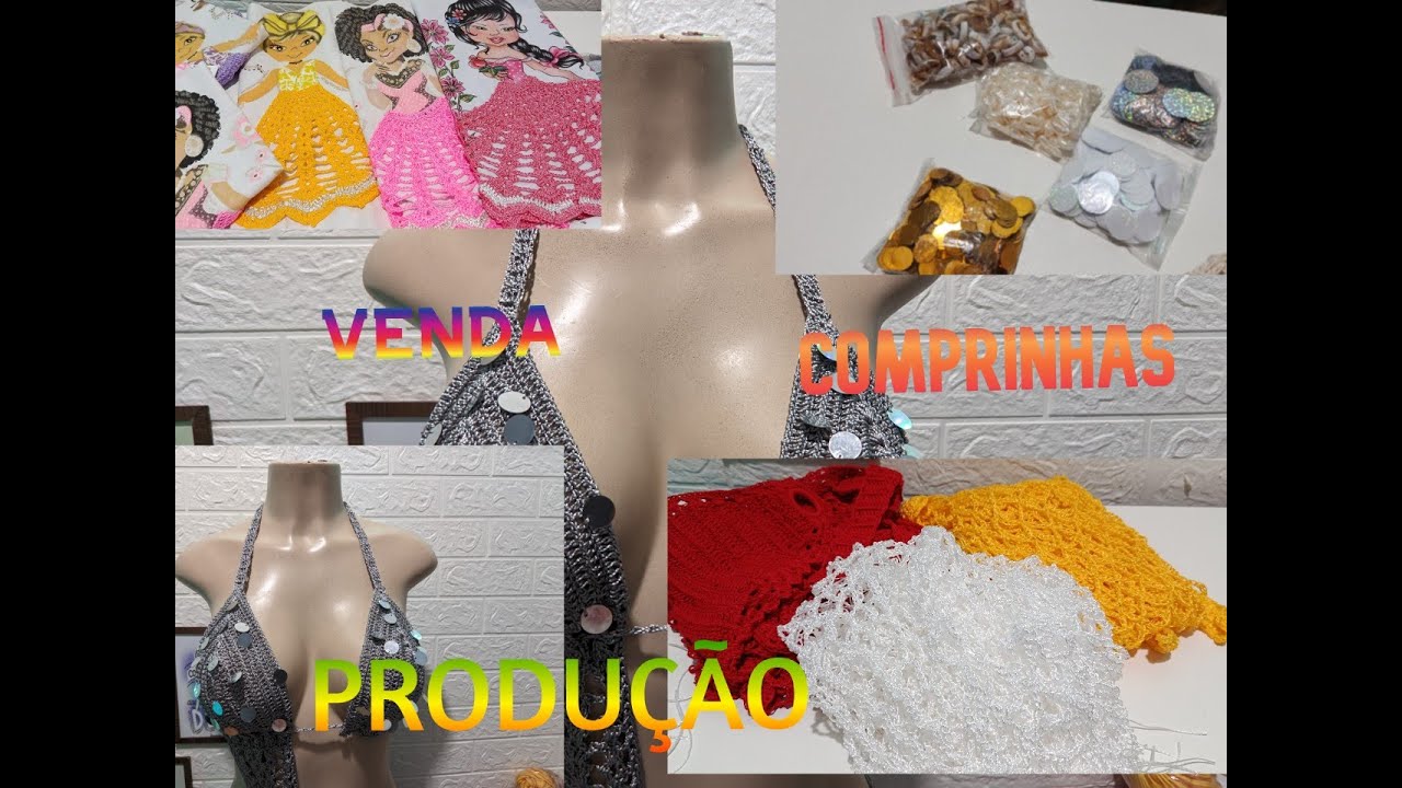 Crochê em Ação🧶💵 / Produção a todo vapor, venda e comprinhas 😍