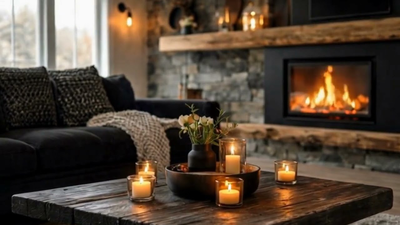Cozy Warm Calm 3 Hour  Fireplace 🔥 Relaxing Sleeping Reading Journaling 