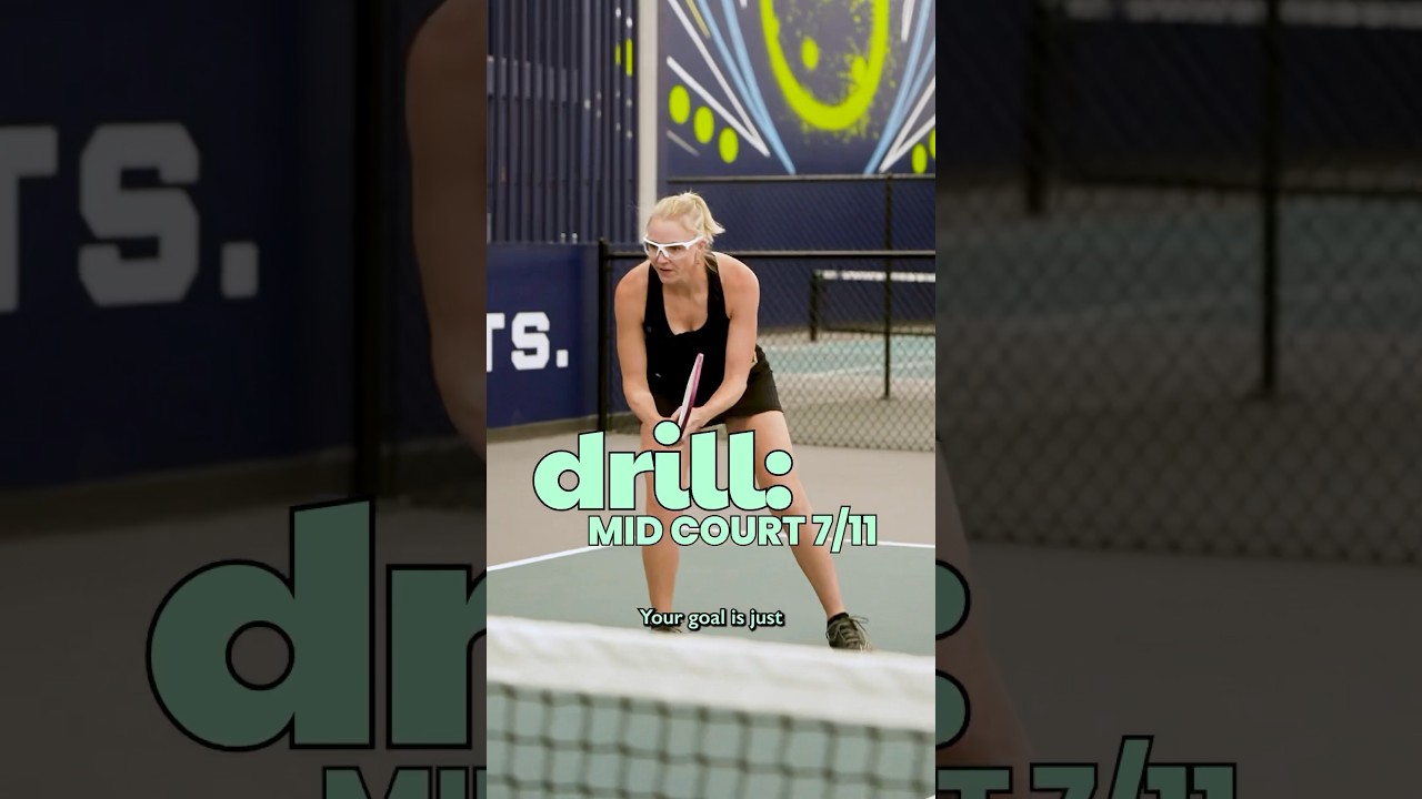 Working the mid court in pickleball. #drill #pickleball #paddlesport #practice #pickleballislife