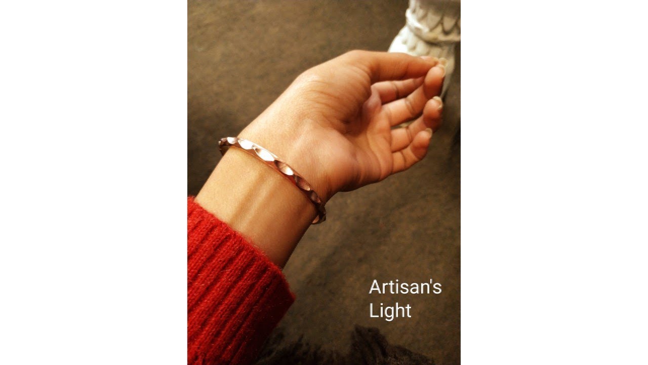 Making a unisex copper bangle- handmade gift