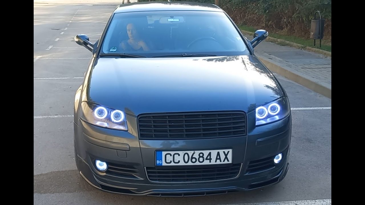 Установка ангельских глазок и линз  в рефлекторные фары Audi A3 8p