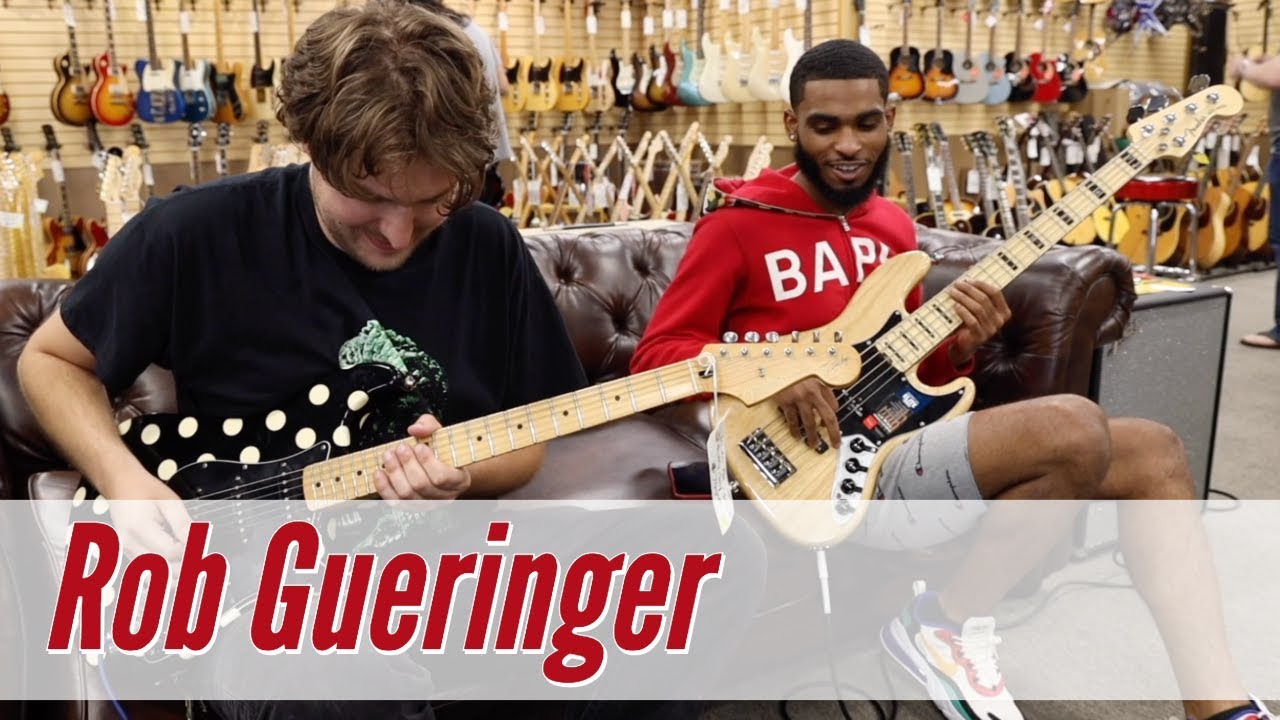 Rob Gueringer and Michael Lemmo jamming at Norman's Rare Guitars