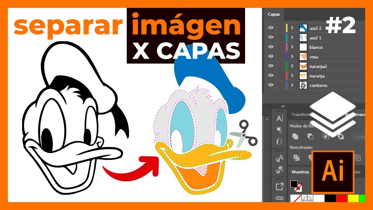 🌈 Como SEPARAR por CAPAS una IMAGEN en illustrator 2️⃣