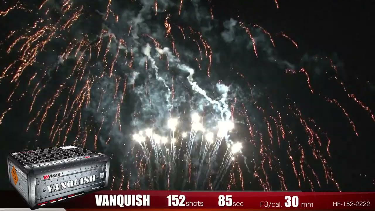 Vanquish 152 Shots 1.3g Compound Cake by Riakeo Fireworks