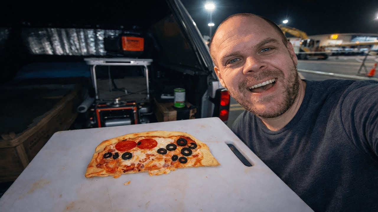 Making Pizza in my Truck | Stealth Camping