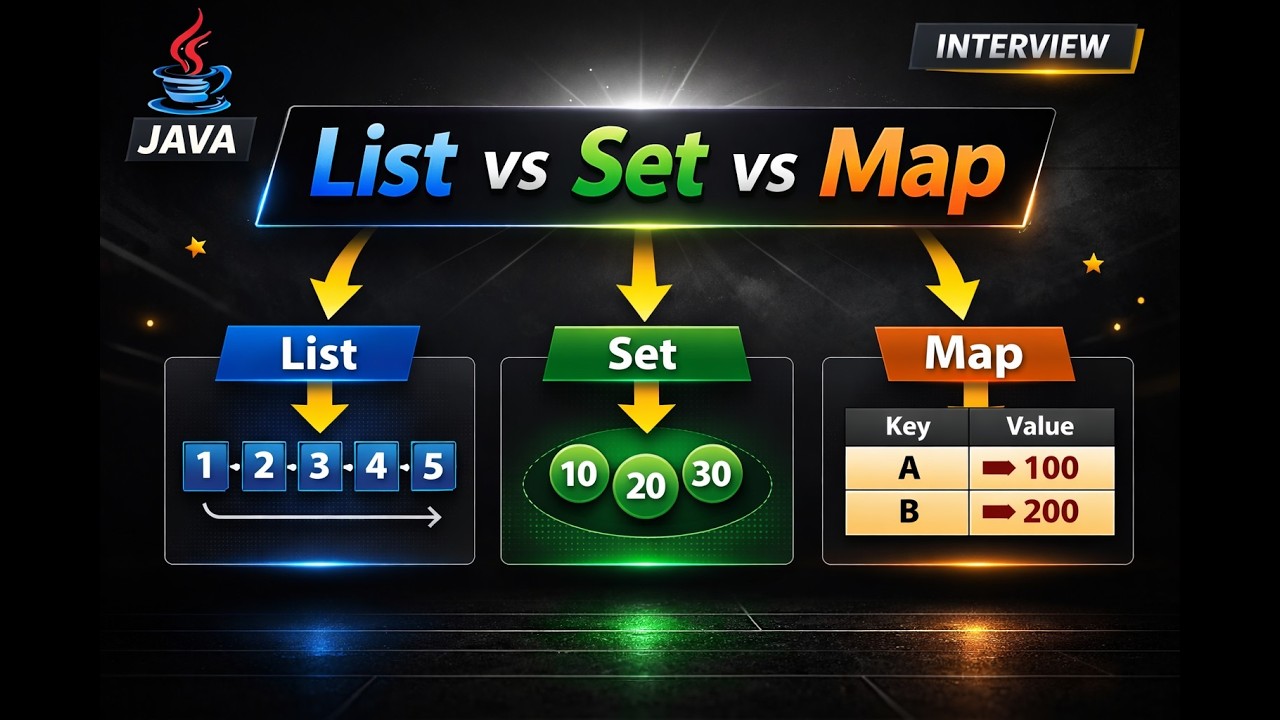 List vs Set vs Map 🔥 Java Interview TRAP (Most Asked Question)