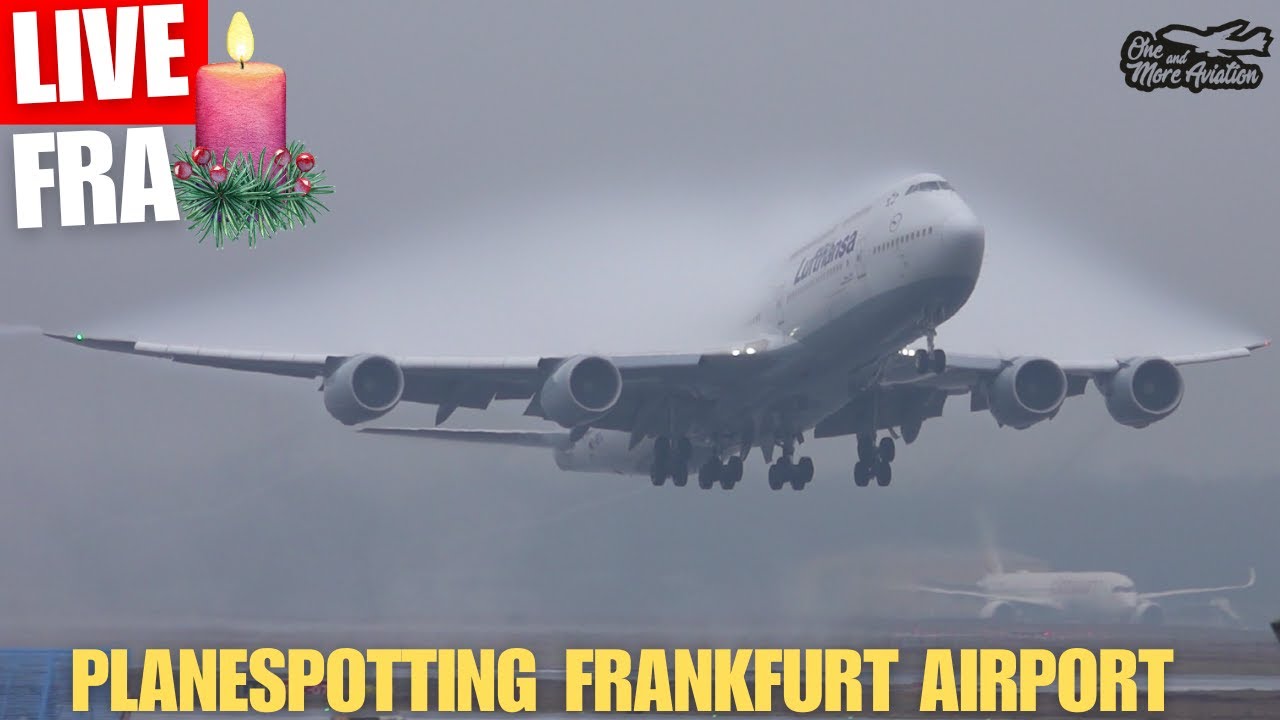 🔴Live Sunday Planespotting Frankfurt Airport 🕯️Adventsstream - Waterspray💦