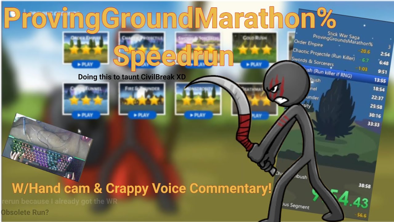 [handcam and crappy commentary]rerunning ProvingGroundMarathon% to beat CivilBreak's personal record