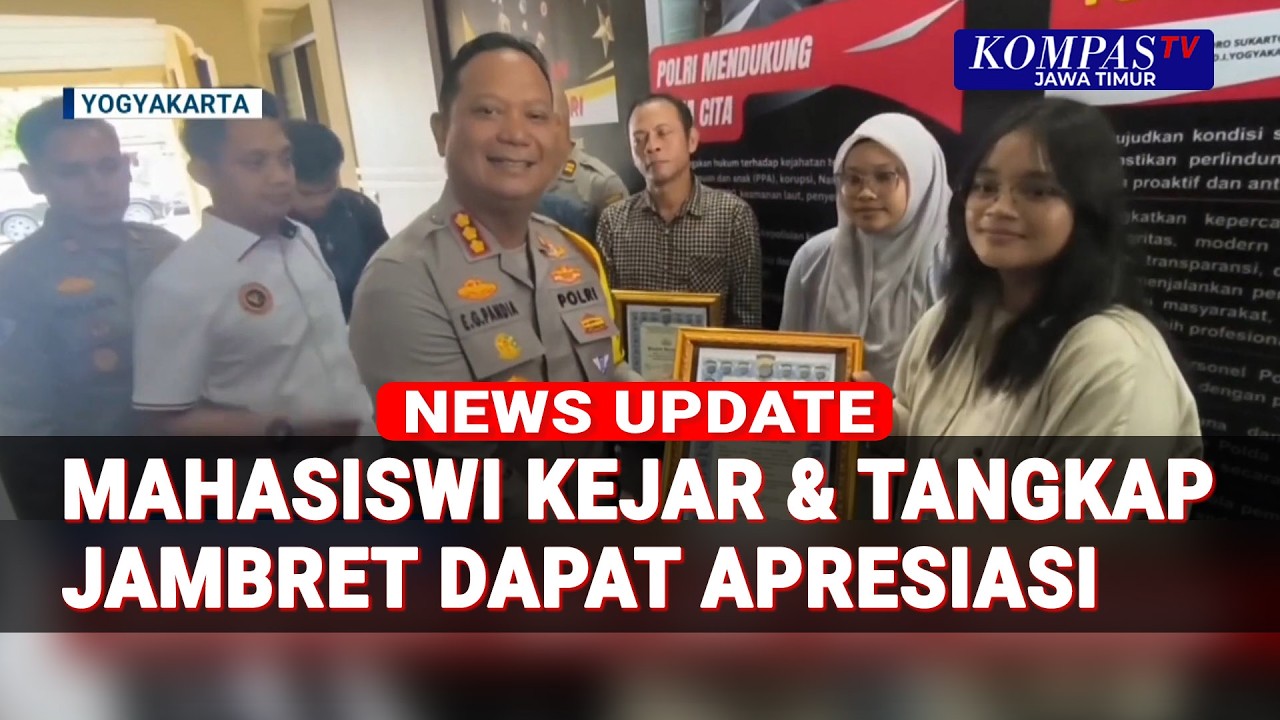 Heroik! Mahasiswi Yogyakarta Kejar dan Tabrak Jambret, Dapat Piagam Penghargaan dari Polisi