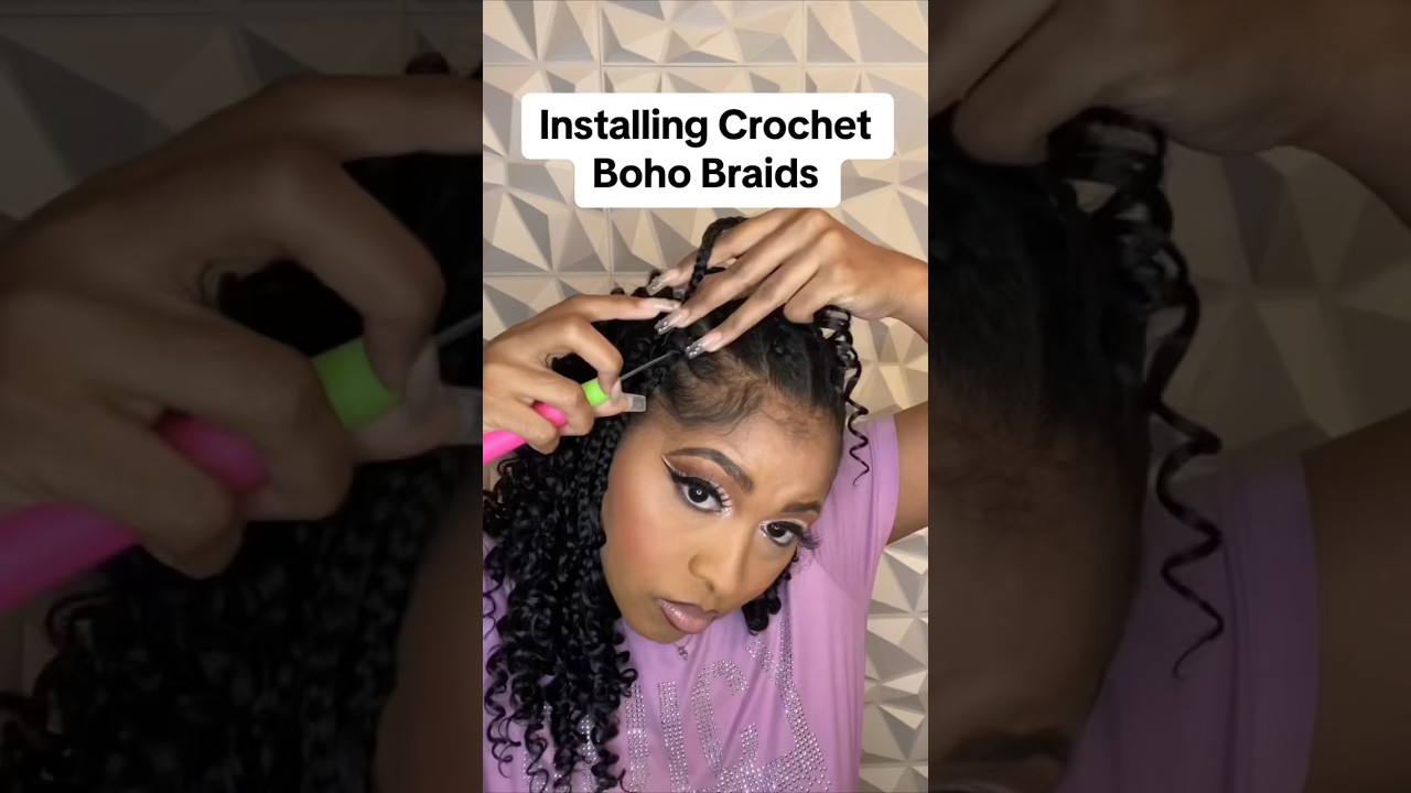 Realistic Crochet Boho Braids #braids #boxbraids #crochetbraids #hair #hairhacks #protectivestyles