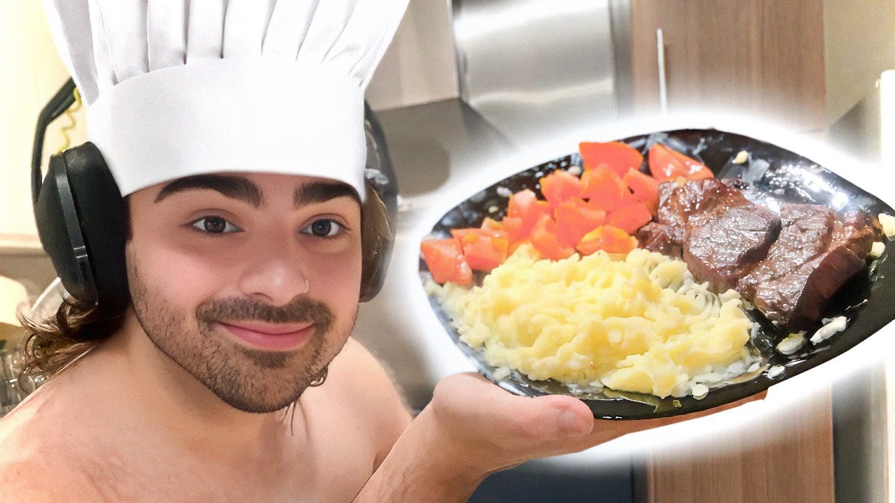 BANANIROU COCINA CARNE CON PURÉ Y TOMATE 🥩🧑🏻‍🍳