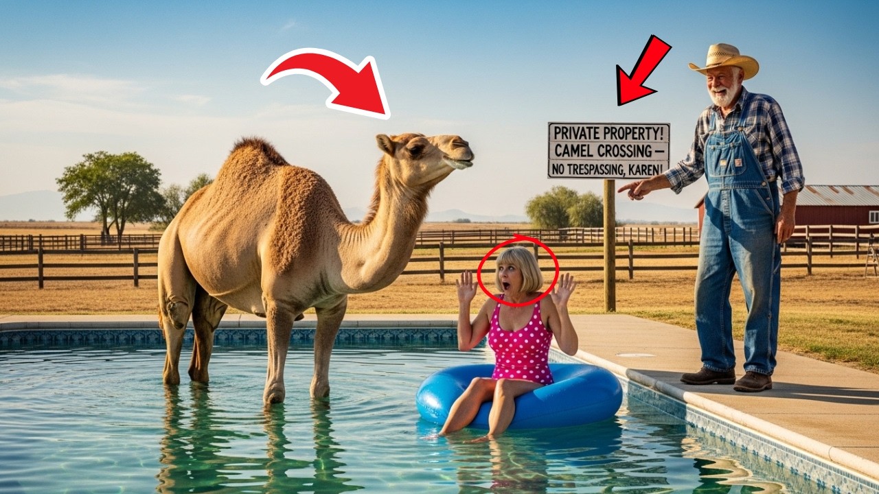 Karen Was Relaxing in My Pool — Until a Camel Walked In