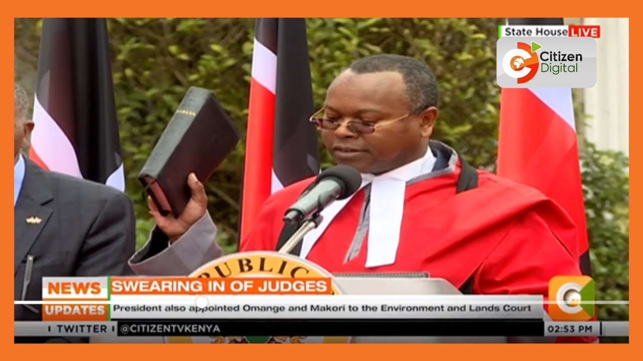 President William Ruto witnesses swearing in of six judges at State House, Nairobi