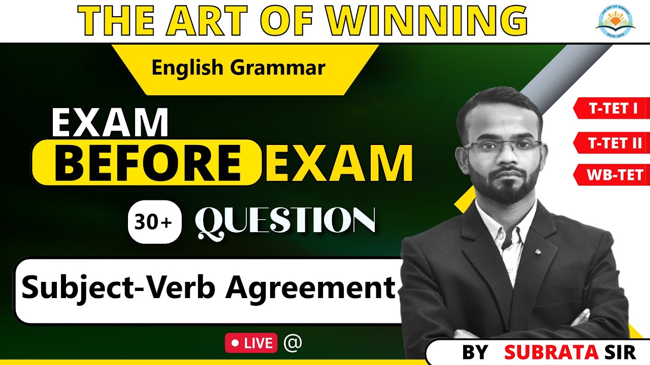 MCQs on Subject-Verb Agreement || Exam Before Exam || TRIPURA TET, WB TET, SSC GD, KP CONSTABLE ||