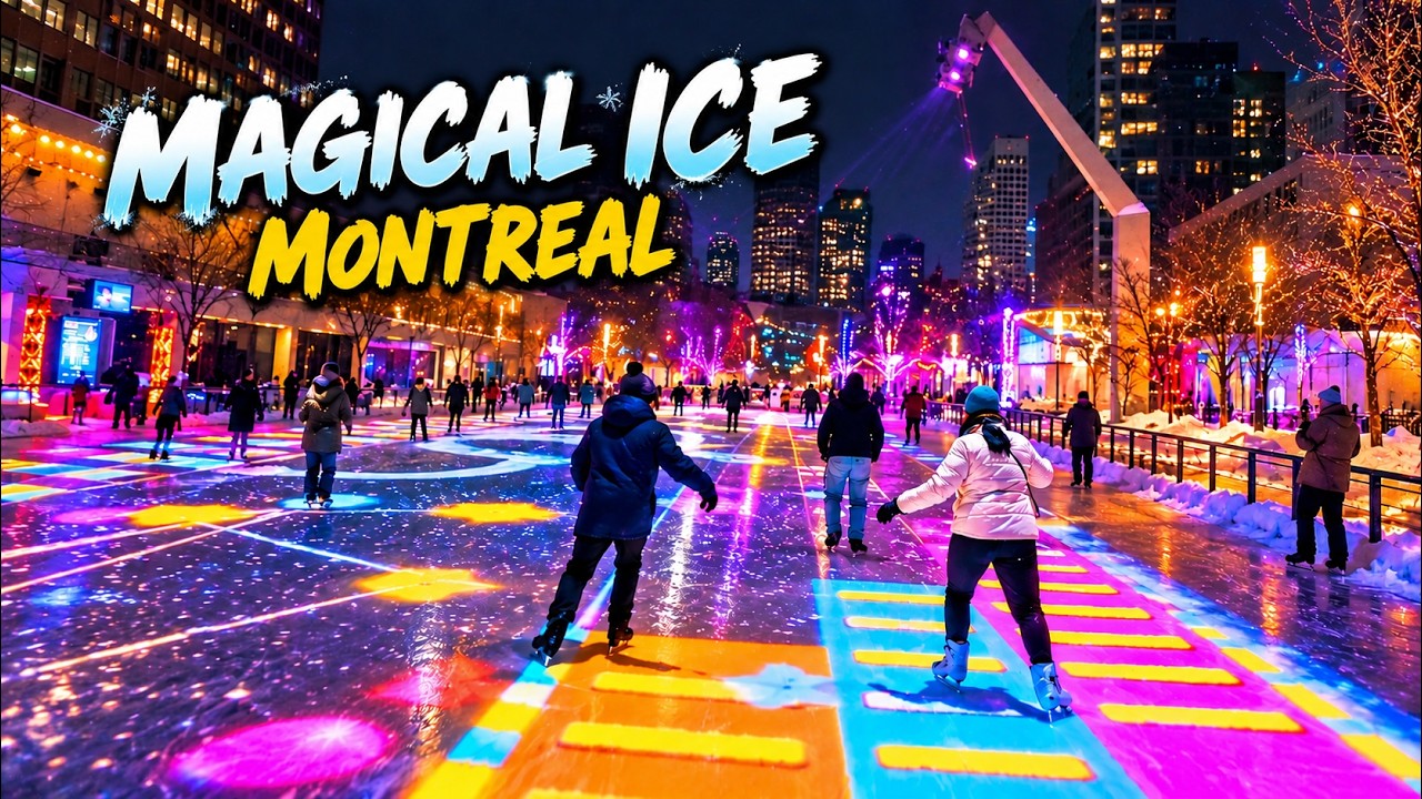 The Most Magical Place to Ice Skate in Canada? | Downtown Montreal 4K POV 🇨🇦