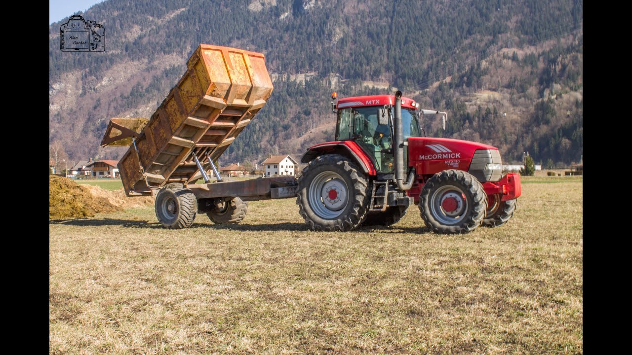 Transport de fumier 2014 - Mc Cormick MTX 110 & Case Maxxum 125 | Praz - Sur - Arly [HD]
