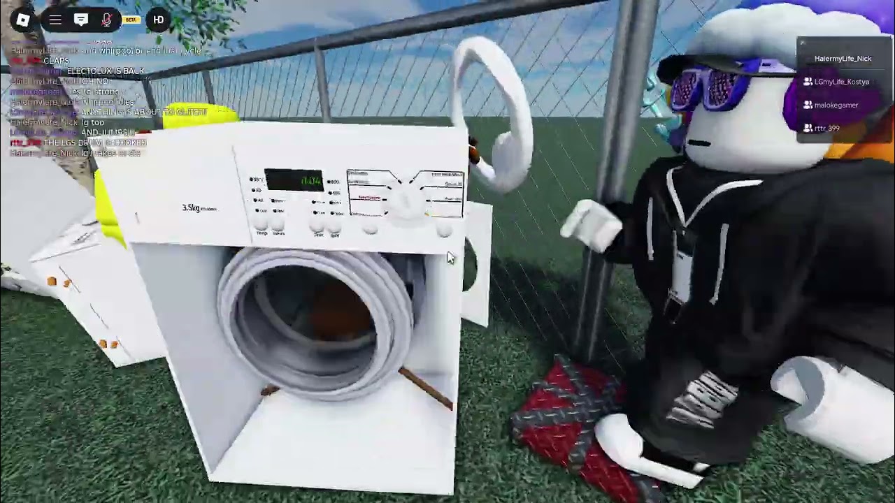 Washer destruction with friend fight washer