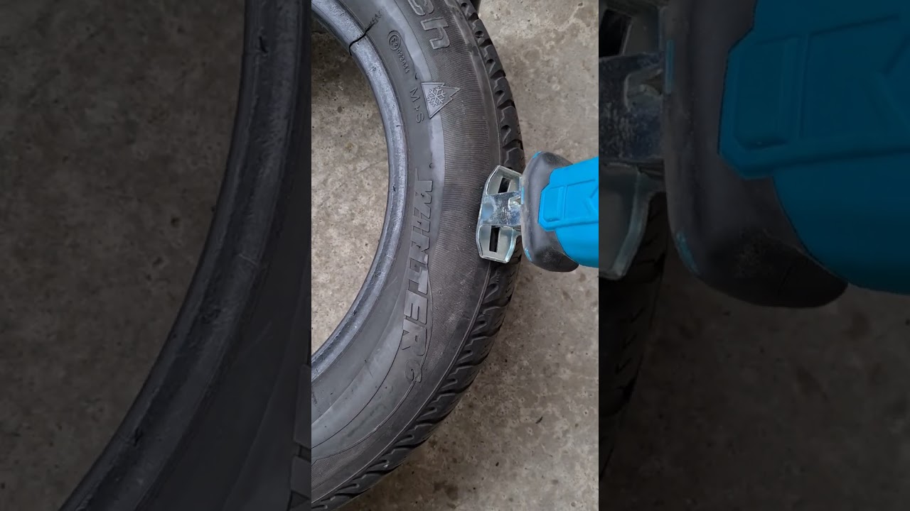 Reifen zerschneiden, tyre cutting