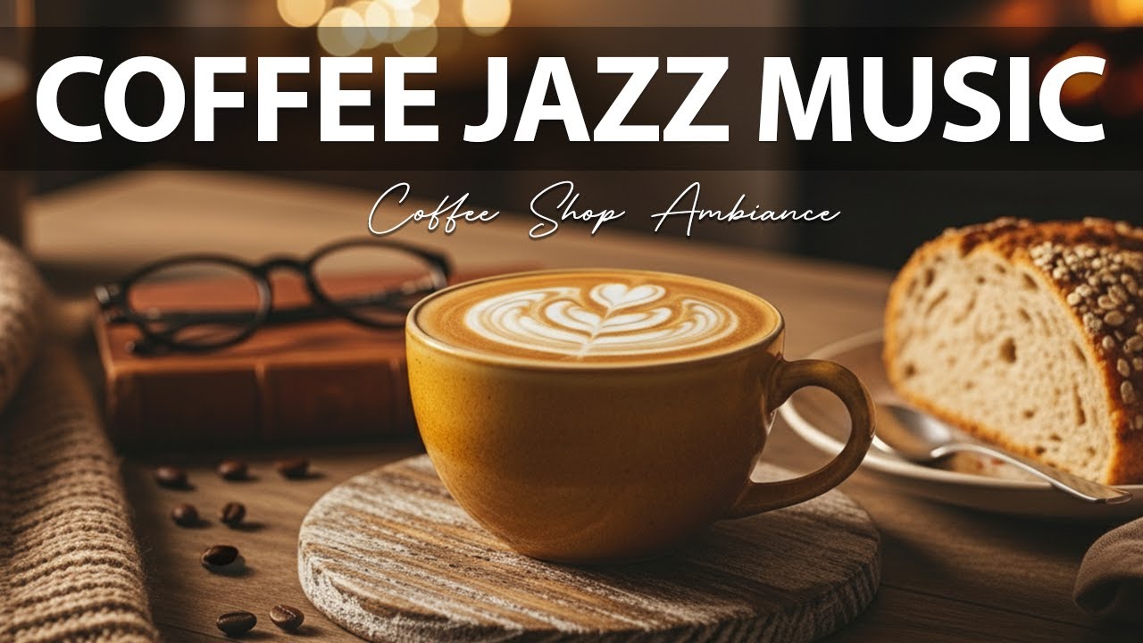Coffee Jazz Music ☕Coffee Shop Ambiance for Stress Relief, Great Moods and Happy Moods
