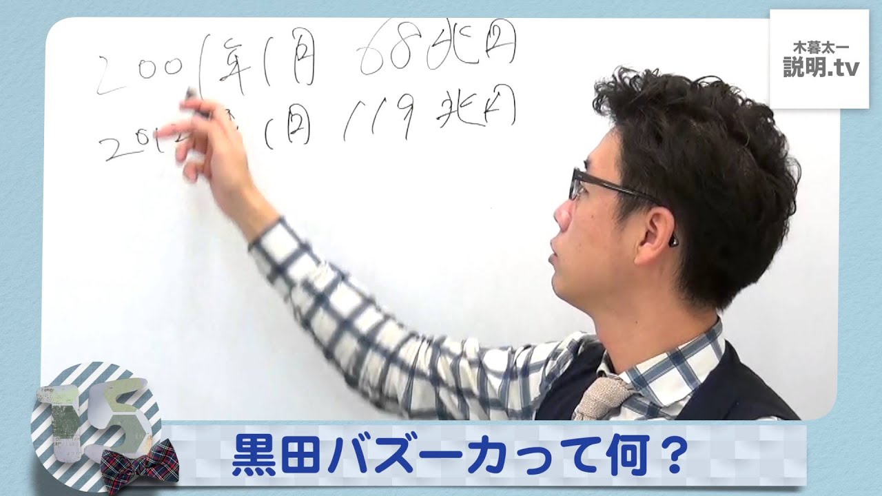 黒田バズーカって何？【木暮太一　説明.tv】