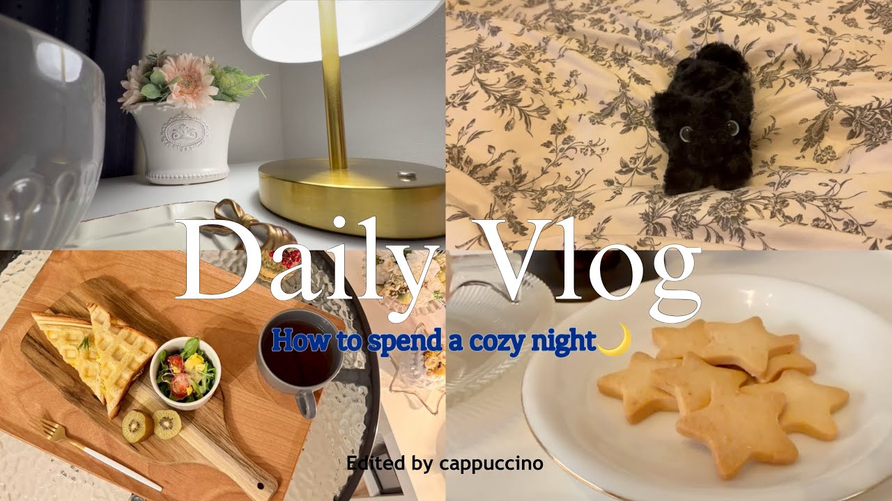 Daily Vlog / 50代母から学ぶ豊かな暮らしのヒント、ひとりで過ごす心を癒す夜時間、ホットサンド作り